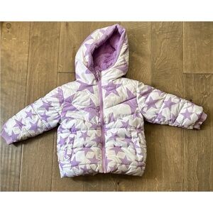 Purple Star Puffer Jacket/ toddler 2t